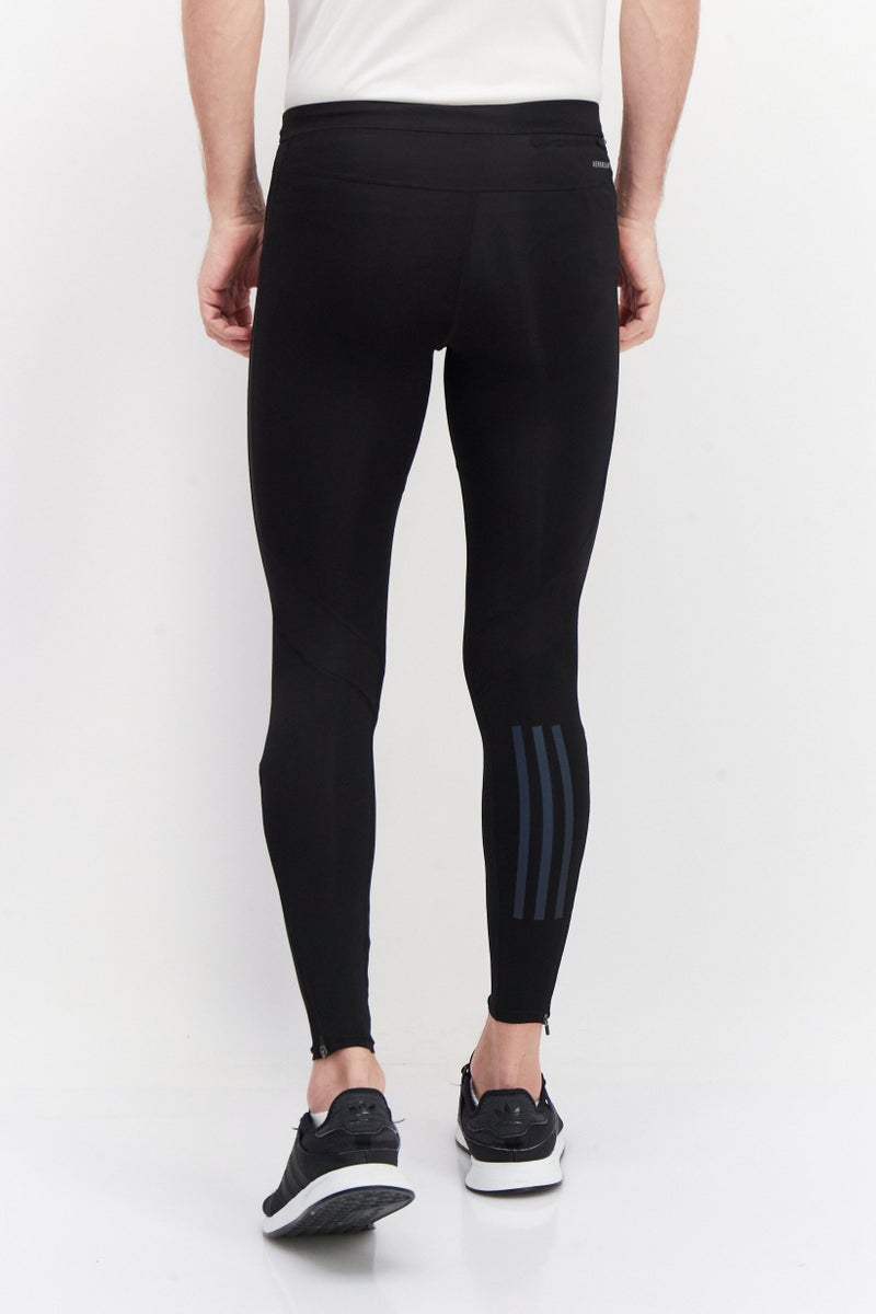 Adidas سروال رياضي للرجال بشعار العلامة التجارية، أسود - Image 4